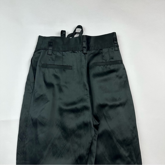 Marc Jacobs High Waist Satin Pleated Cuffed Trouser Pants Size 6 - Picture 7 of 9